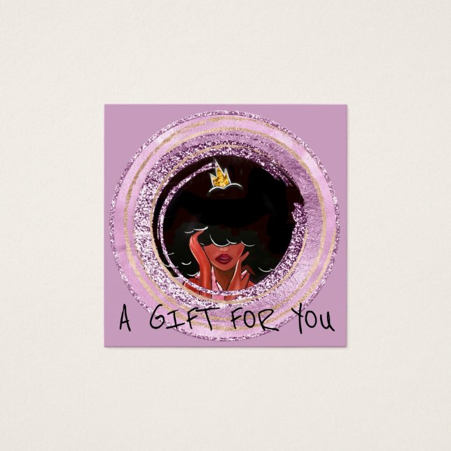 Gift Certificate Nails Hair Dresser Makeup Purple (Front)