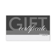 gift certificate overlay