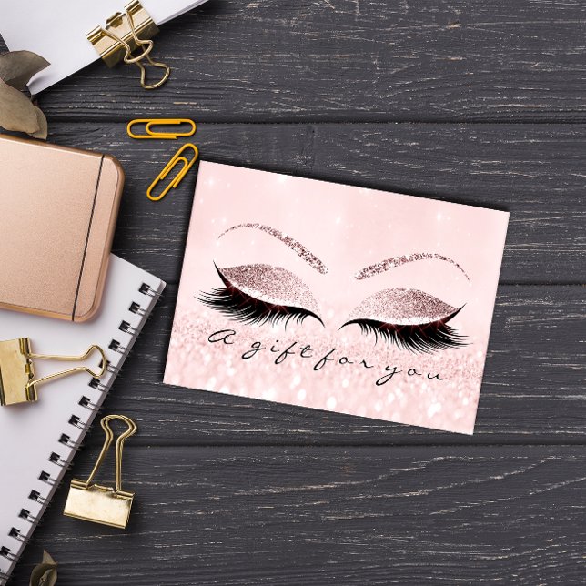 Gift Certificate Pastel Pink Lashes Beauty Makeup (Gift Certificate Pastel Pink Lashes Beauty Makeup)