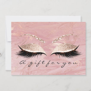Gift Certificate Pastel Pink Lashes Marble Makeup
