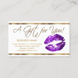 Gift Certificate Purple Lipstick Business