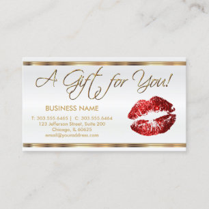 Gift Certificate Red Lipstick Business