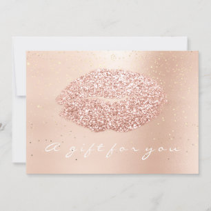 Gift Certificate Rose Gold Confetti Kiss Beauty