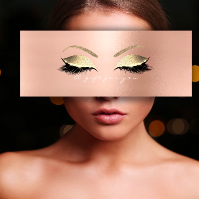 Gift Certificate Rose White PinkGold Lashes Makeup (Gift Certificate Rose White PinkGold Lashes Makeup)