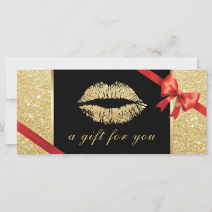 Gift Certificates   Gold Glitter Lips Beauty Salon