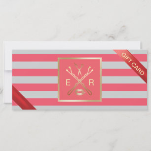 Gift Certificates   Modern Coral Grey Beauty Salon