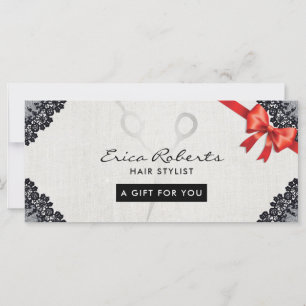 Gift Certificates Vintage Black Laced Hair Salon