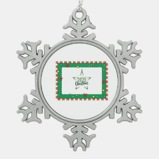 Gift Christmas  Snowflake Pewter Christmas Ornament