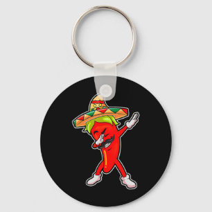Gift Cute Chilli Dabbing Pepper Mexican Hot Jalape Key Ring