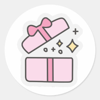 Gift Doodle Circle Laptop Classic Round Sticker