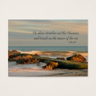 gift enclosure card  Seascape with waves and rocks