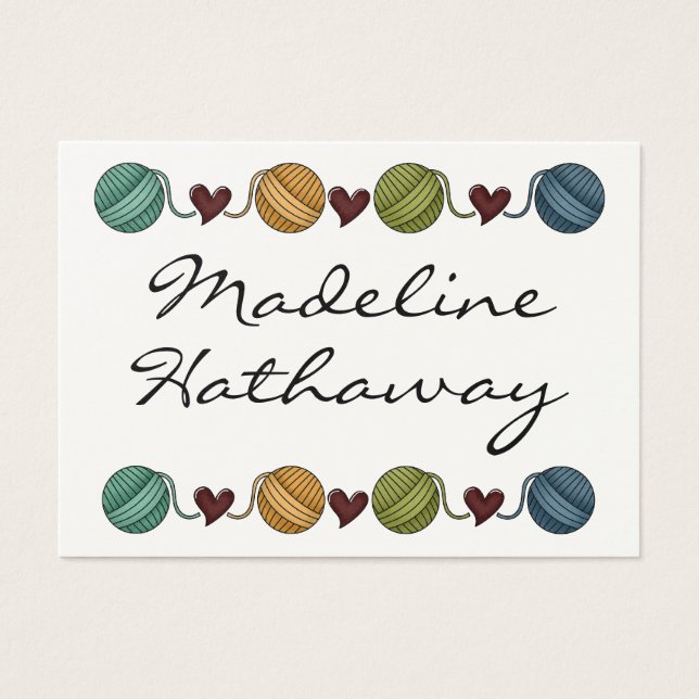 Gift Enclosure Card / Tag - Knitting - by SRF (Front)