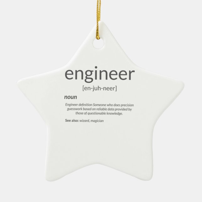 Gift Engineer College Major Engineer Definition Ceramic Ornament (Front)