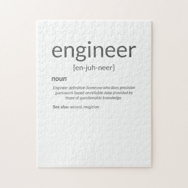 Gift Engineer College Major Engineer Definition Jigsaw Puzzle (Vertical)