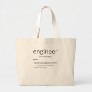Gift Engineer College Major Engineer Definition Large Tote Bag