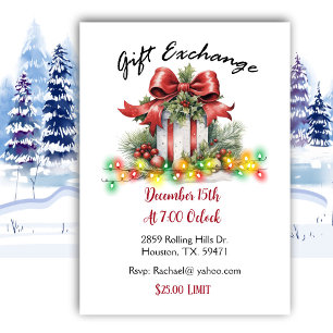 Gift Exchange Christmas Invitation