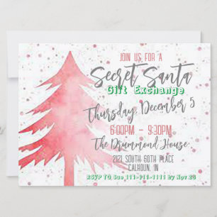 Gift Exchange Holiday Invitation 6.5” x 8.75”