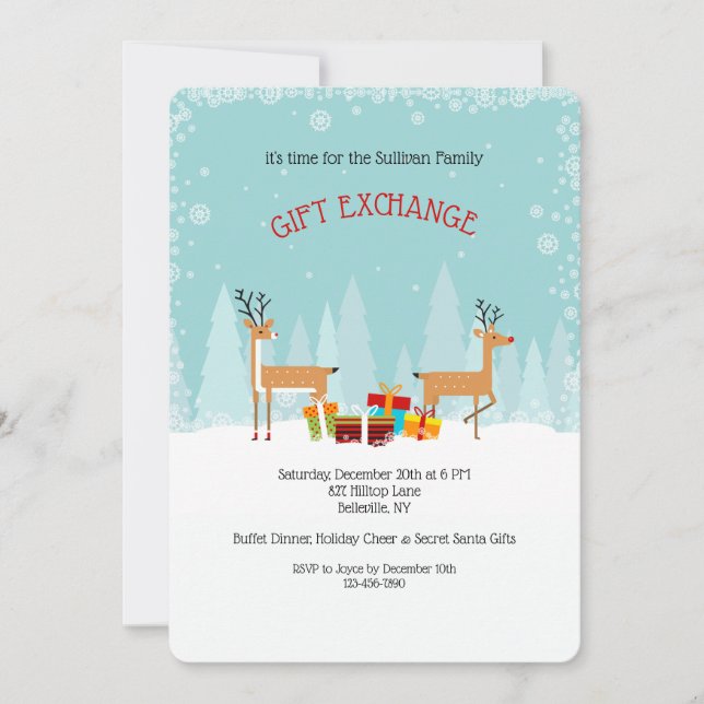 Gift Exchange Party Invitation (Front)