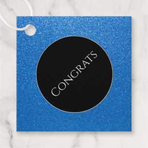 Gift-FavorTag -Faux Glitter Congrats Favour Tags