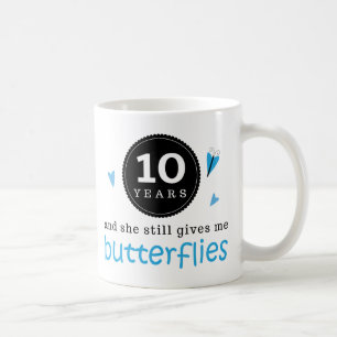 Gift For 10th Wedding Anniversary Butterfly Coffee Mug
