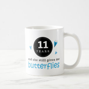 Gift For 11th Wedding Anniversary Butterfly Coffee Mug