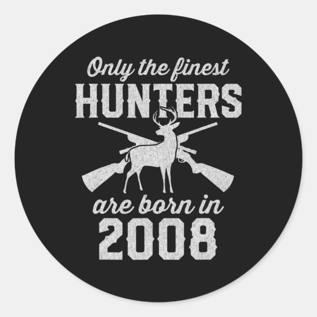 Gift for 14 Year Old Deer Hunter 14th Birthday 200 Classic Round Sticker (Front)