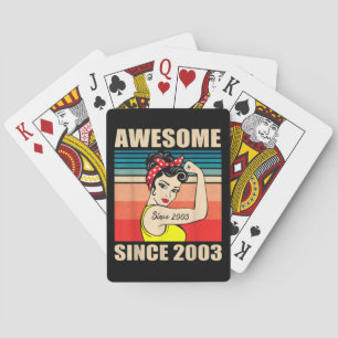 Gift for 18 Years Old Women Vintage 18th Birthday Playing Cards