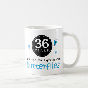 Gift For 36th Wedding Anniversary Butterfly Coffee Mug