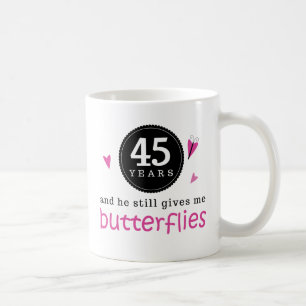 Gift For 45th Wedding Anniversary Butterfly Coffee Mug