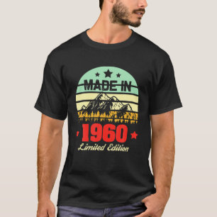 Gift for 60 Year Old Vintage Mountain 1960 60th Bi T-Shirt