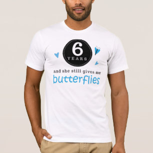 Gift For 6th Wedding Anniversary Butterfly T-Shirt