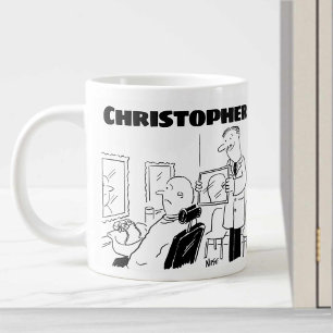 Gift for a Barber or Hairdresser with Added Name G Large Coffee Mug