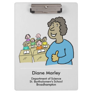 Gift for a Black Female Teacher. Teacher Clipboard