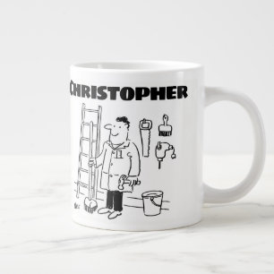 Gift for a Handyman with Added Name Large Coffee Mug