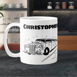Gift for a Limousine Chauffeur with Name Large Coffee Mug