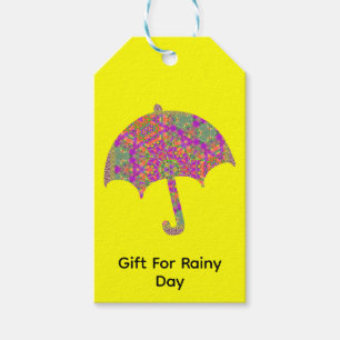 Gift For a Rainy Day Umbrella Design Tags