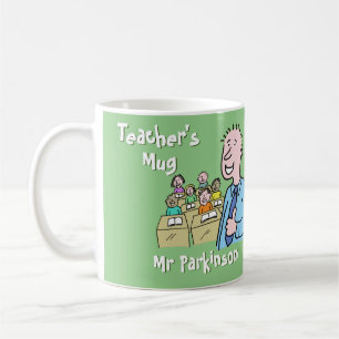 Gift for a White Male Teacher. Teacher Gift Coffee Mug
