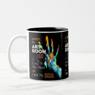 Gift For Artist, Into the Art Room I Go Two-Tone Coffee Mug