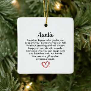 Gift for Auntie, Gift for Sister, Aunt Niece Gift, Ceramic Ornament