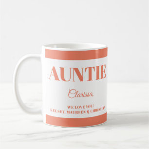 Gift for Auntie with  Names  Coffee Mug