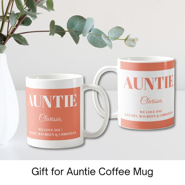 Gift for Auntie with  Names  Coffee Mug (Creator Uploaded)