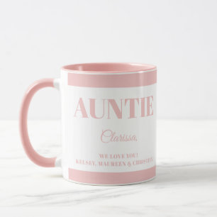 Gift for Auntie with Names Mug