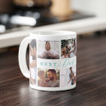 Gift For Best Dad Ever Family Photo Collage Aqua Coffee Mug<br><div class="desc">Show your amazing dad just how wonderful and loved he is with our stylish "Best Dad Ever" custom 8 photo collage mug. The design features "Best Dad Ever" in a stylish aqua typography design and customised with 8 of your own special family photos. Great gift for father's day, birthday, anniversary,...</div>