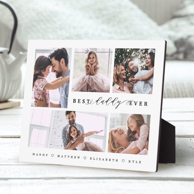 Gift For Best Daddy Ever Family Photo Collage Plaque (Creator Uploaded)