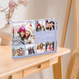 Gift For Best Friends 7 Photo Collage Heart BFFs
