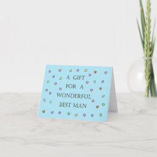 Gift for Best Man Confetti and Lettering Card