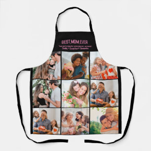 Gift For Best Mum Ever Family Photo Collage Apron