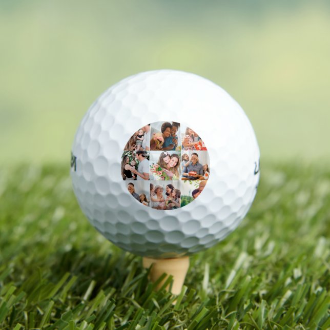 Gift For Best Mum Ever Family Photo Collage Golf Balls (Insitu Tee)