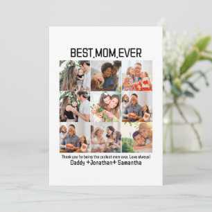Gift For Best Mum Ever Family Photo Collage Holiday Card