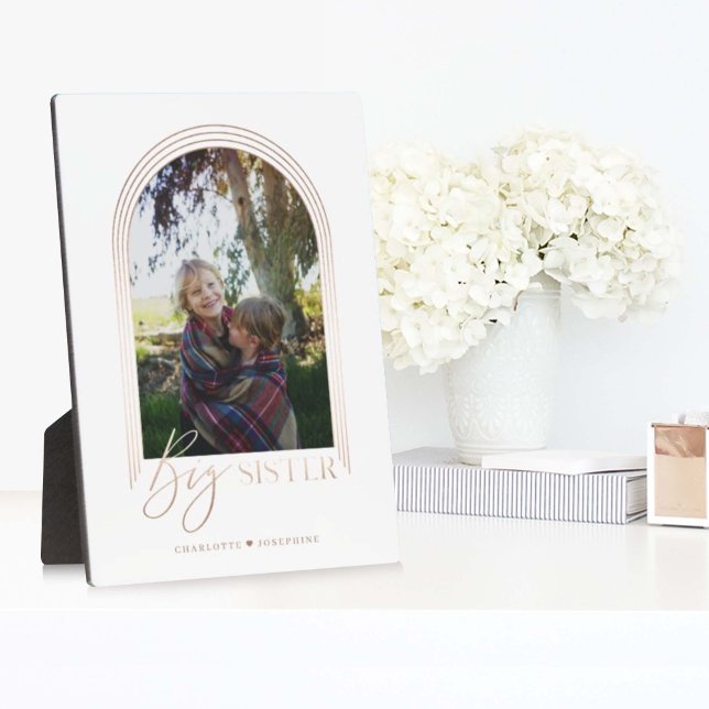 Gift for Big Sister Elegant Arch Photo Keepsake Pl Plaque (Creator Uploaded)